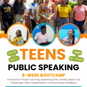 8-weeks  Public Speaking Coaching (for Teens) - PAYMENT PLAN
